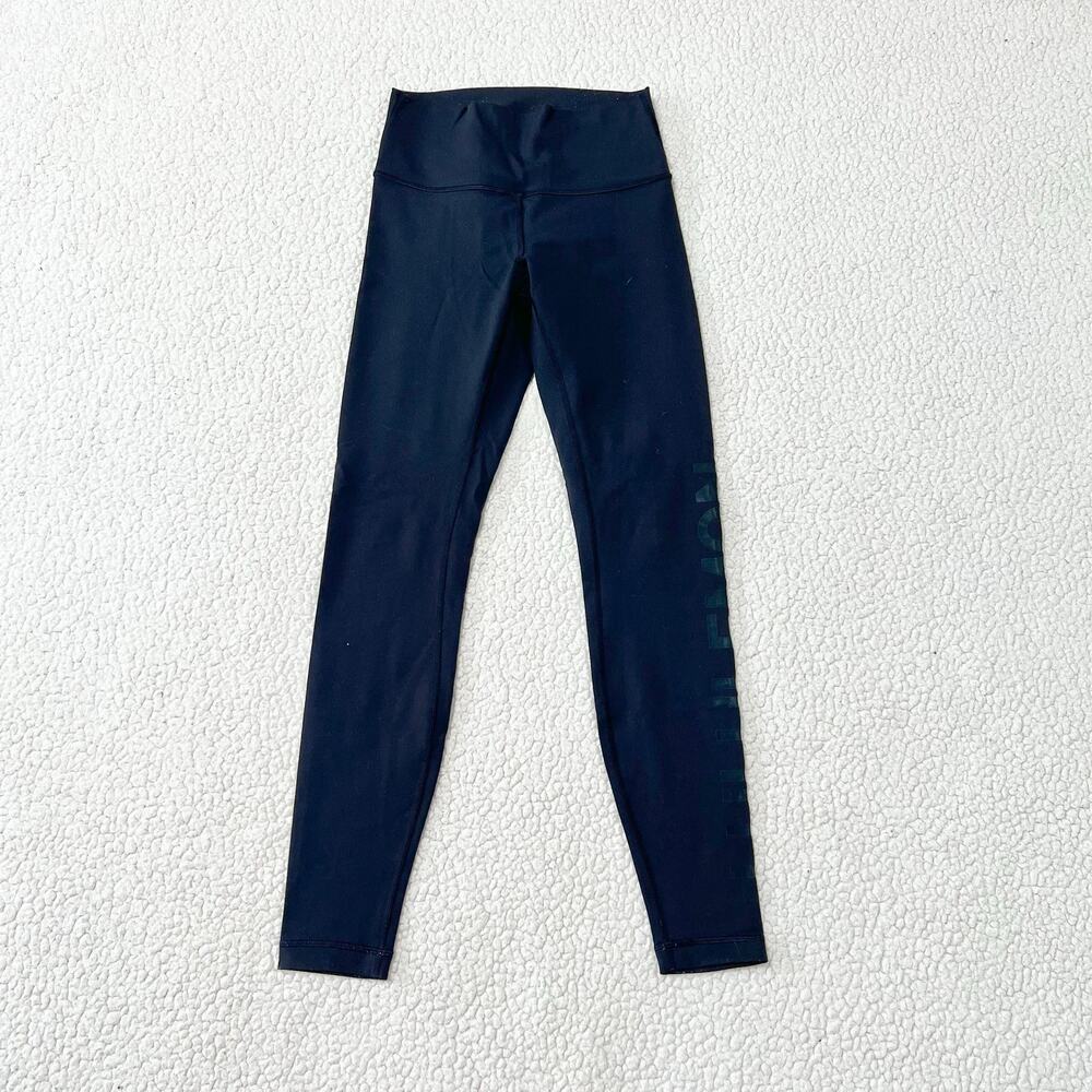 Lululemon Wunder Under High Rise Tight Expression Black Leggings